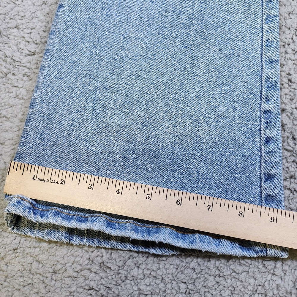 Zara Flared Bell Bottom Jeans Womens 8 Light Wash Blue Boho Denim Long 31" Insm - Picture 7 of 11